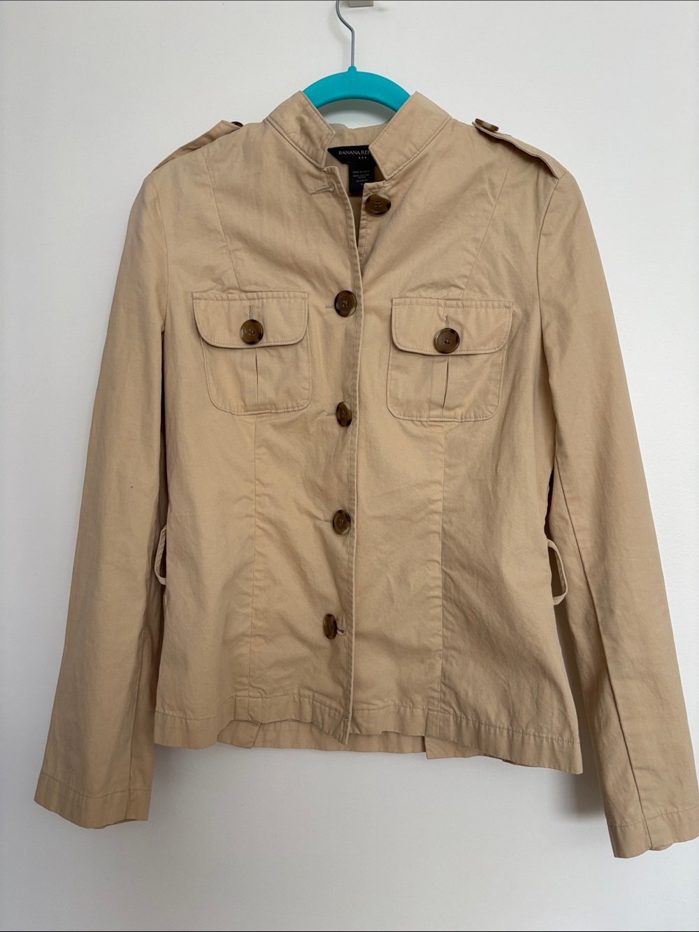 Banana Republic Beige Utility Button-Front Jacket